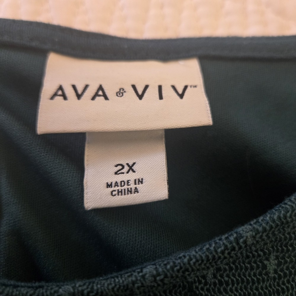 Ava & Viv Peasant Blouse Mesh Sheer Long Sleeve Jewel Green‎ Royal Whimsigoth 2X - Picture 13 of 16